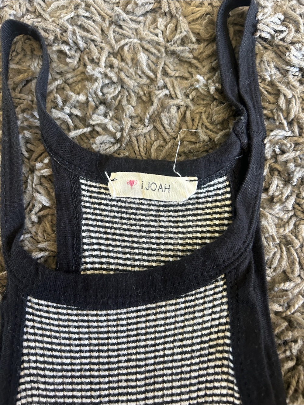 I.JOAH Ribbed Halter Maxi Dress in Black and White Small Midi - Picture 5 of 6